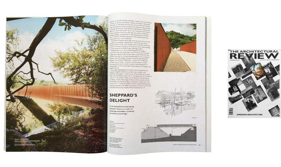 Article on William Cookworthy Bridge in The Architectural Review, Dec 2005