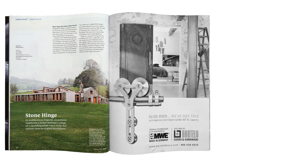 Article in the February 2014 issue of dwell magazine, on IvyCottage